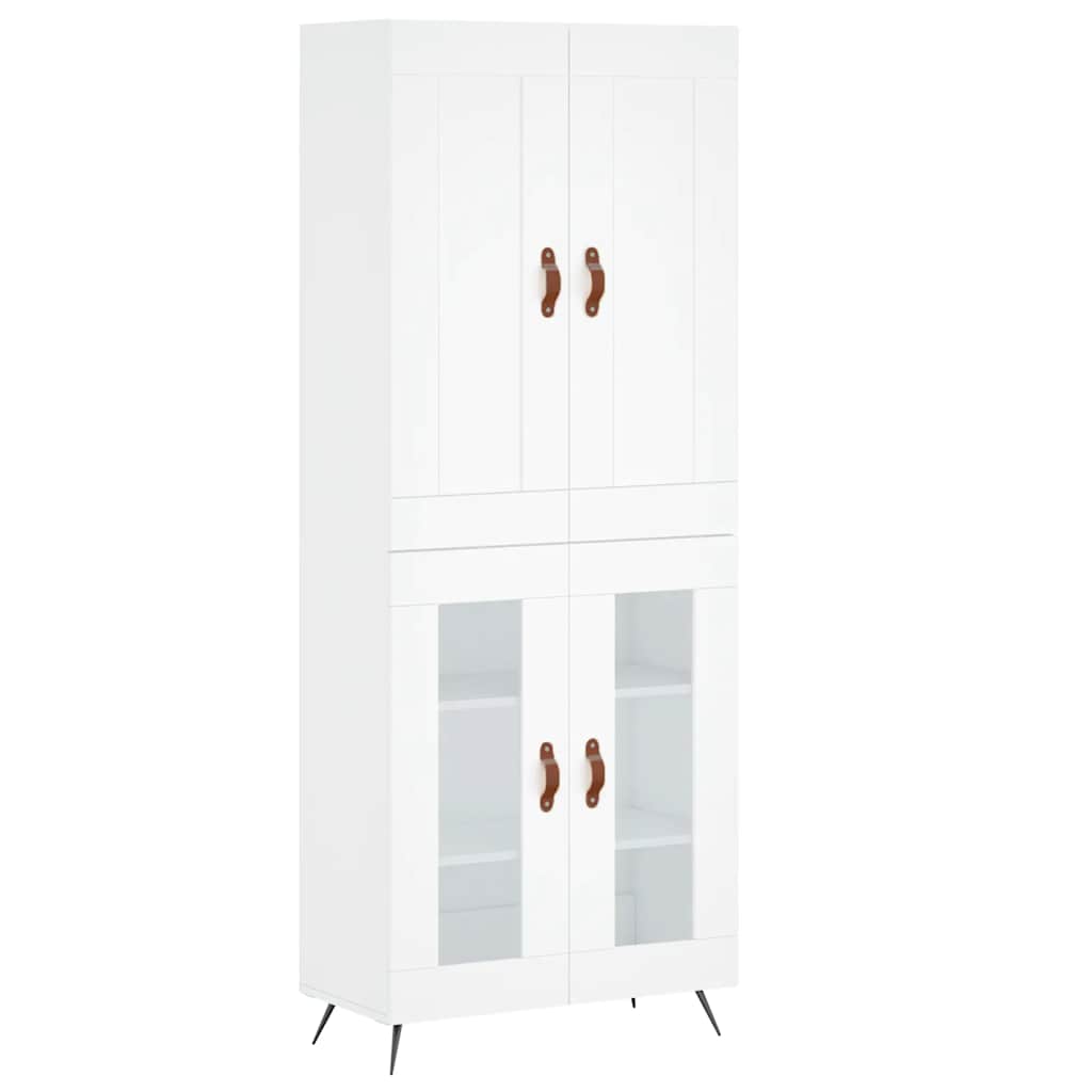 Armário alto 69,5x34x180 cm derivados de madeira branco