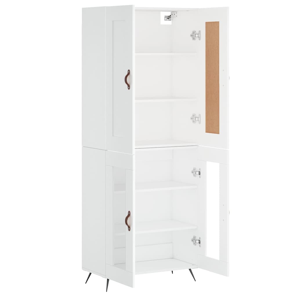 Armário alto 69,5x34x180 cm derivados de madeira branco