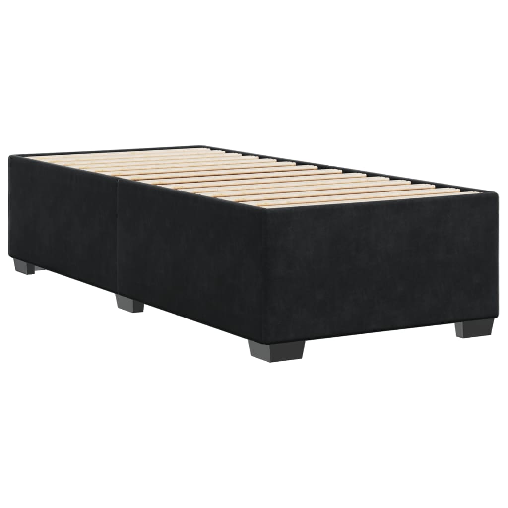 Estrutura de cama 90x200 cm veludo preto