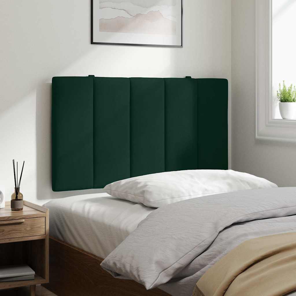 Almofadão de cabeceira hanko 90 cm veludo verde-escuro