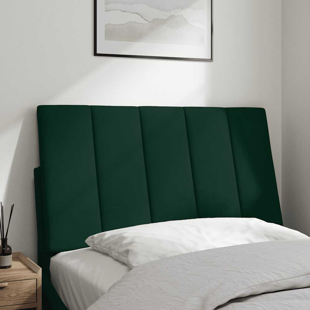 Almofadão de cabeceira hanko 90 cm veludo verde-escuro