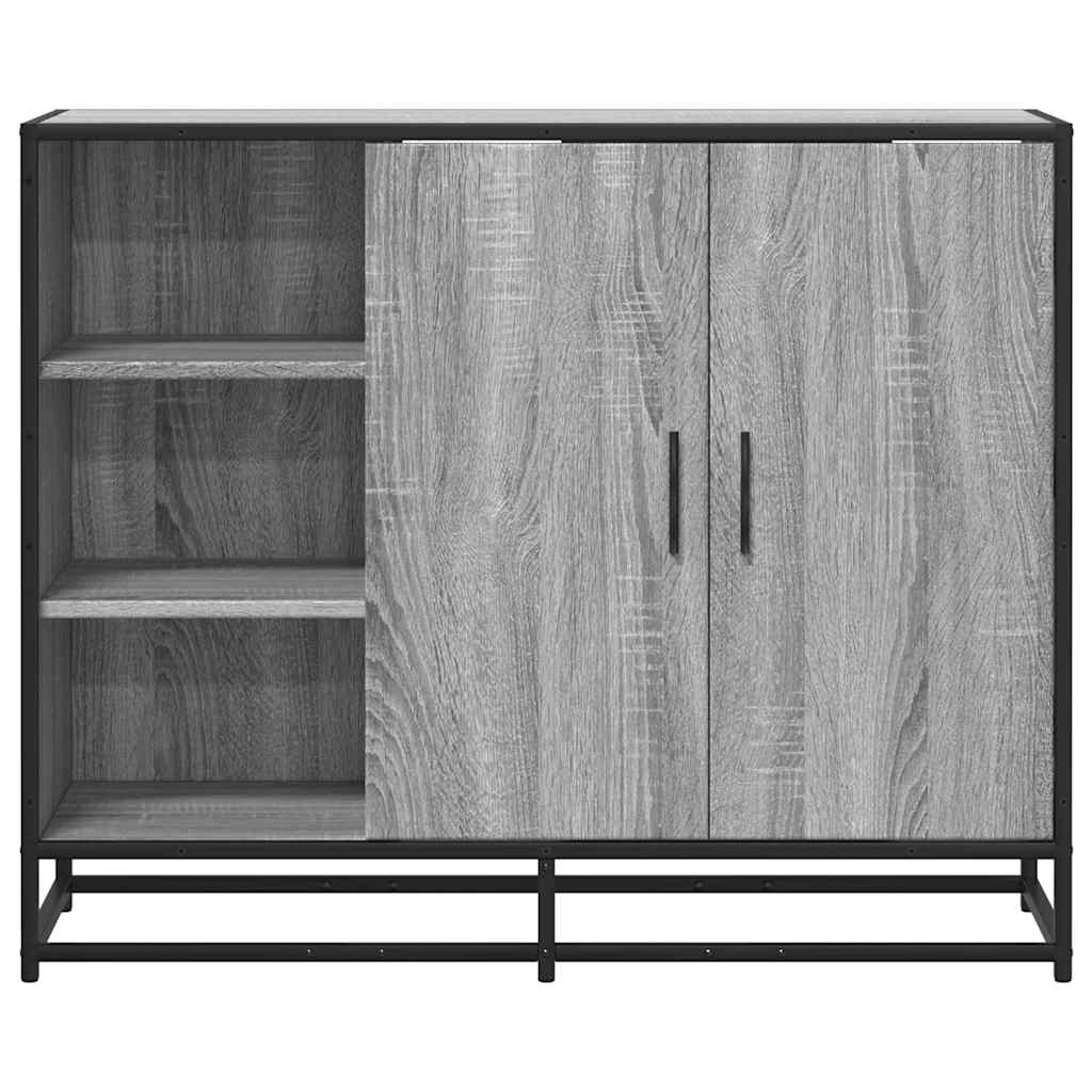 Aparador 92x35x76 cm derivados de madeira cinzento sonoma