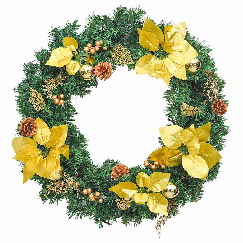 Guirlanda de natal com luzes LED verdes, 60 cm, em PVC