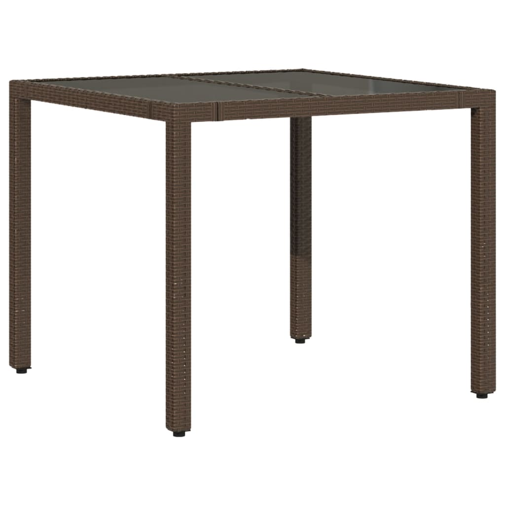 5 Pcs conjunto bistrô p/ jardim c/ almofadões vime PE castanho