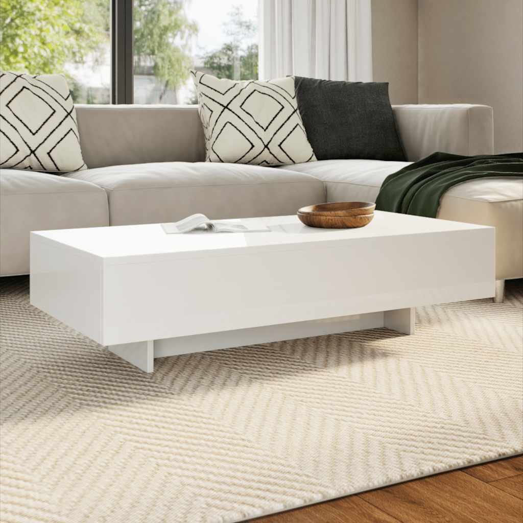 Mesa de centro, branco brilhante