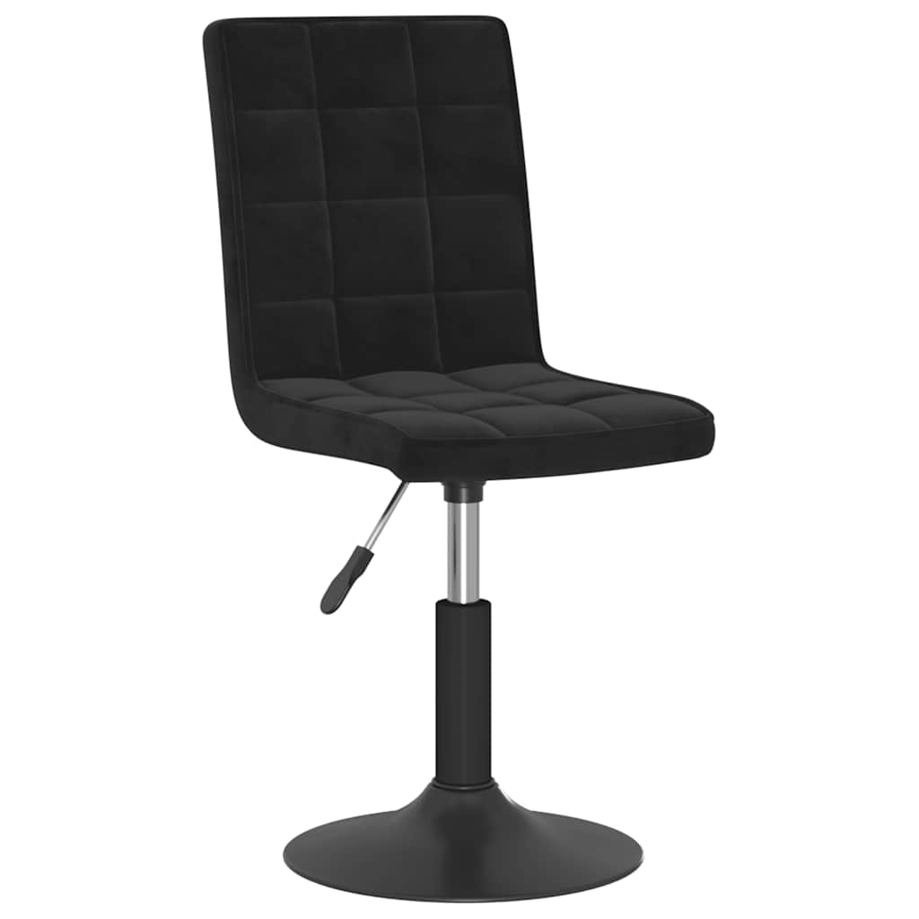 Cadeiras de jantar giratórias 6 pcs veludo preto