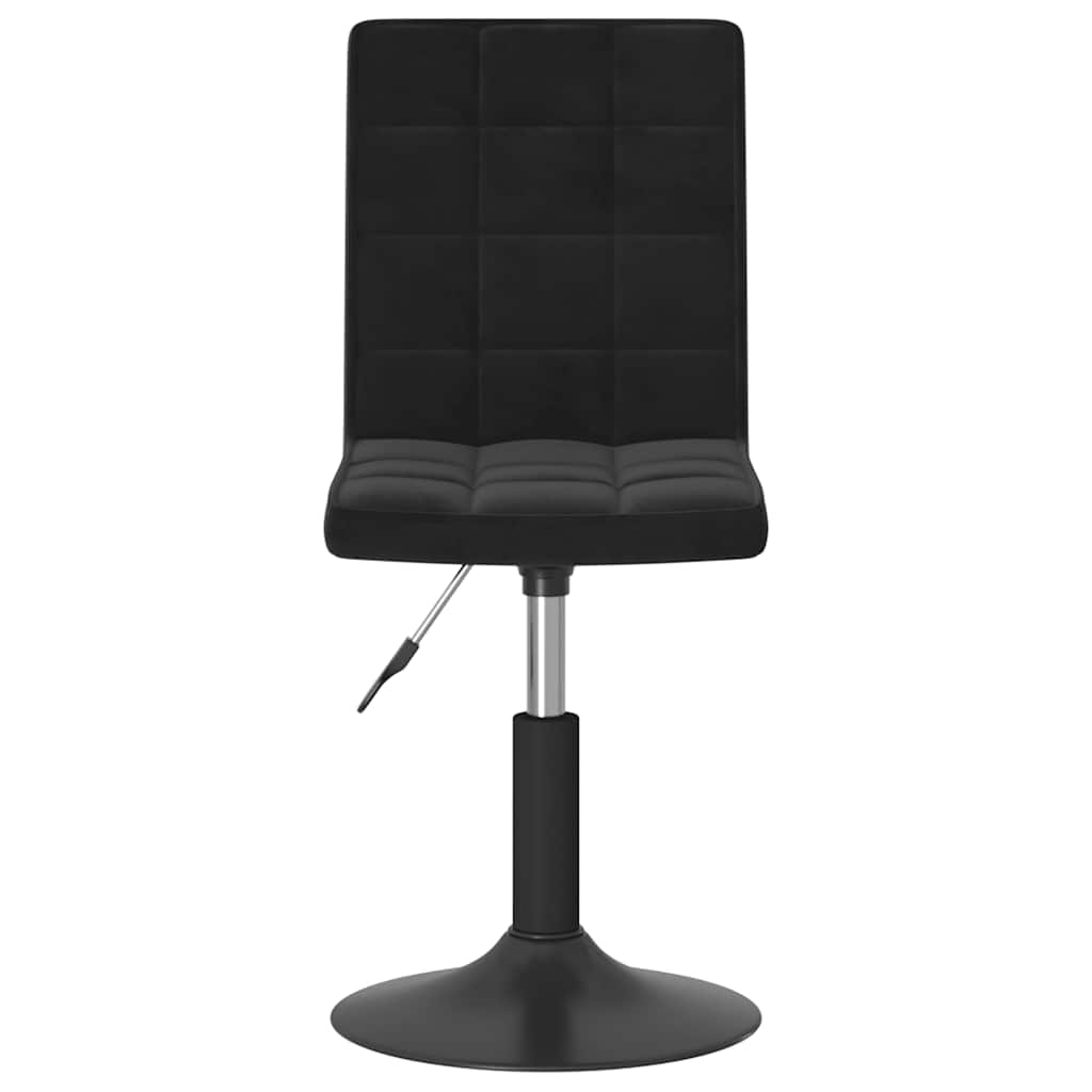 Cadeiras de jantar giratórias 6 pcs veludo preto