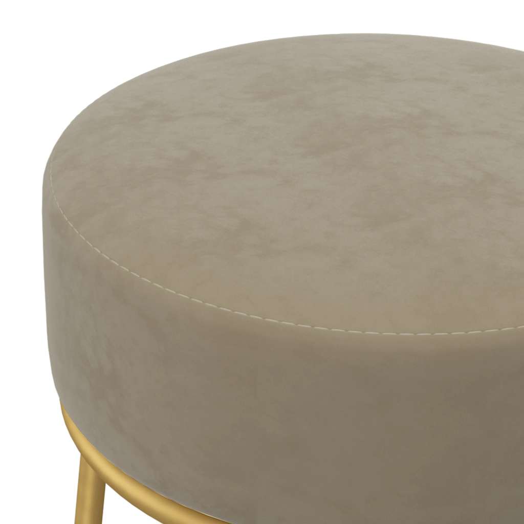 Banqueta redonda veludo cinzento-escuro