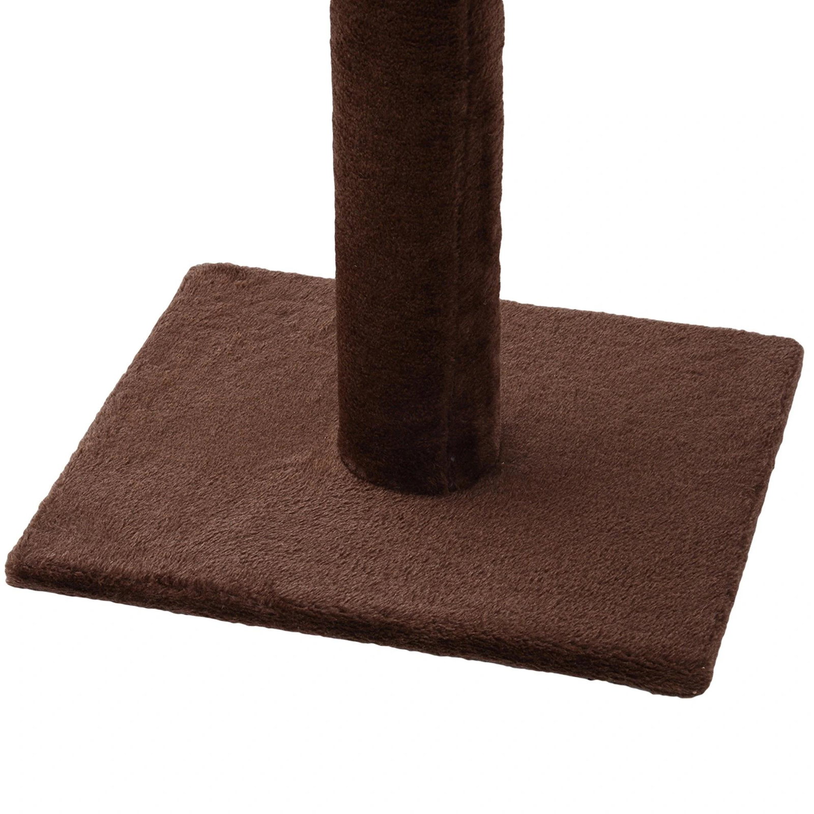 Árvore arranhadora para gatos arranhador para fixar ao teto altura ajustável com plataformas poste de sisal 40x34x230-260cm marrom