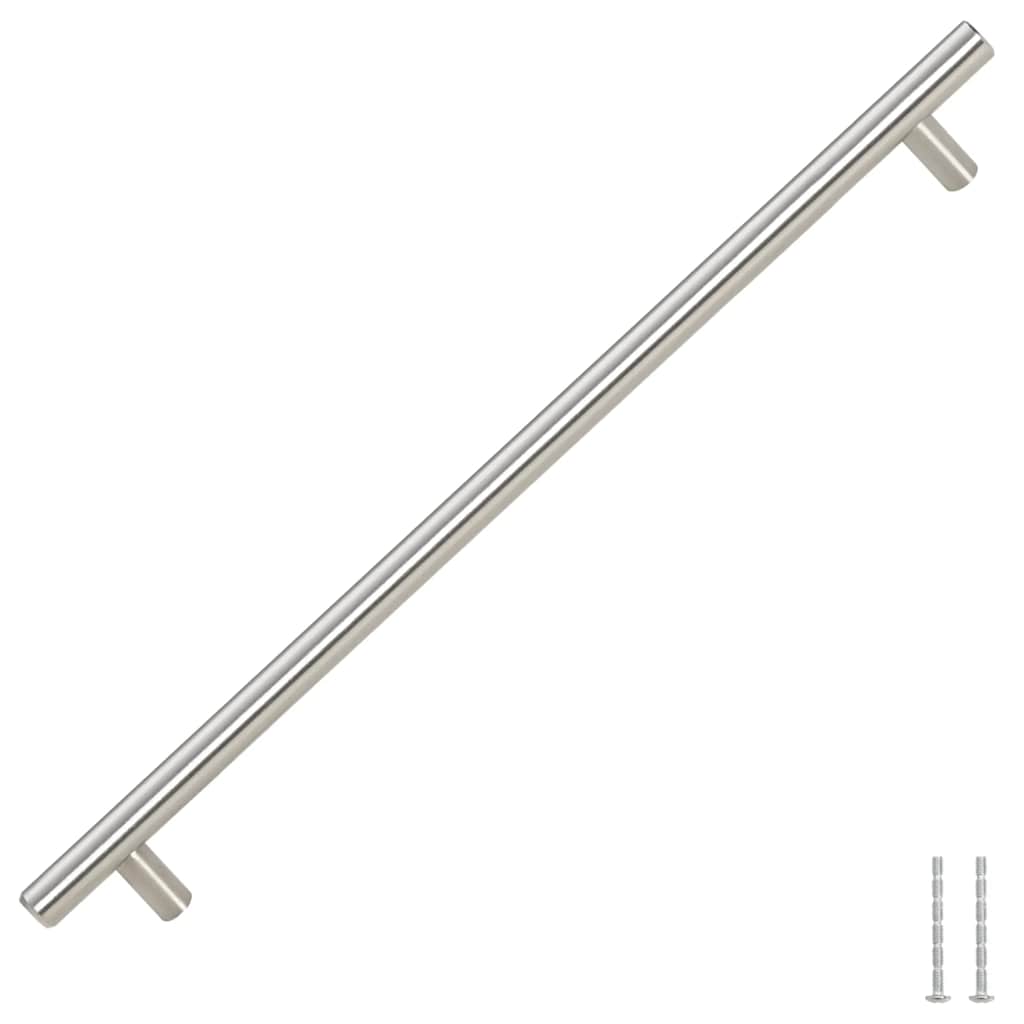 Puxadores para móveis 5 pcs 320 mm aço inoxidável prateado