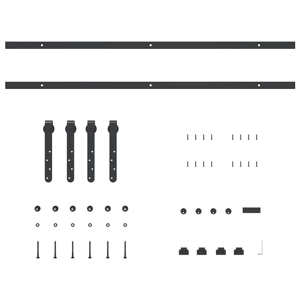 Kit para armário deslizante aço carbono 200 cm