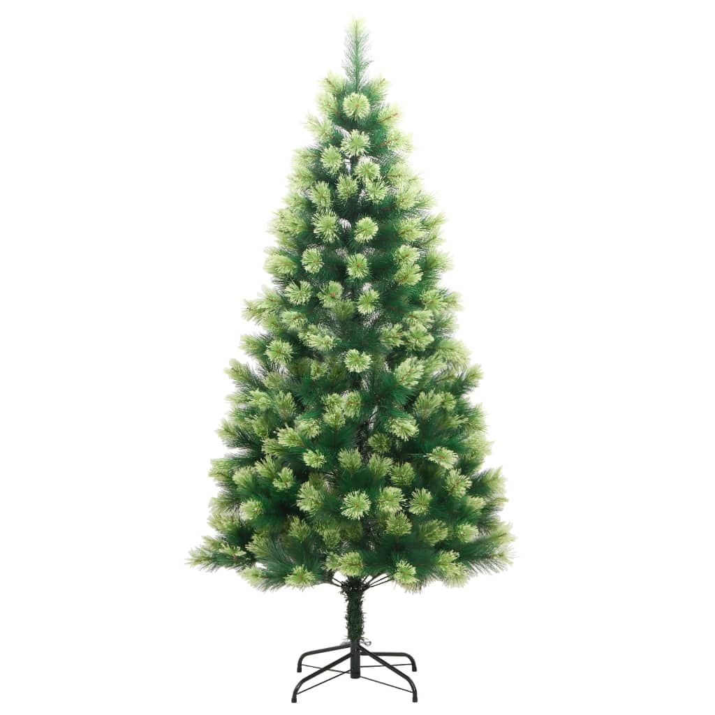 Árvore de natal artificial articulada com suporte 210 cm