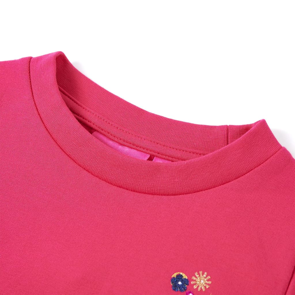 Sweatshirt para criança rosa-brilhante 128