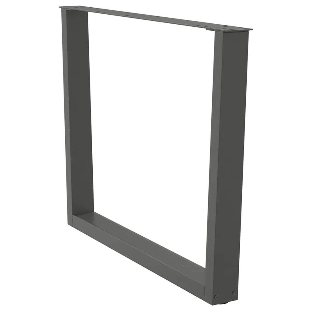 Pés para mesa de jantar em forma de v, 2 peças, antracite, 100x(72-73,3) cm, aço