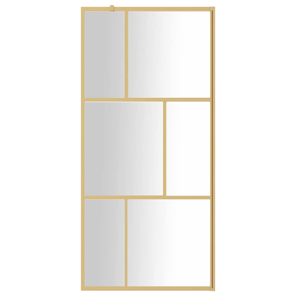 Divisória de chuveiro 80x195 cm vidro transparente esg dourado