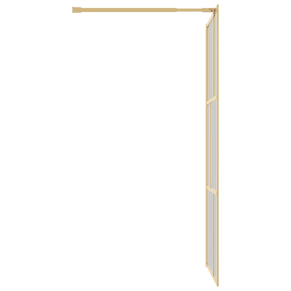 Divisória de chuveiro 80x195 cm vidro transparente esg dourado