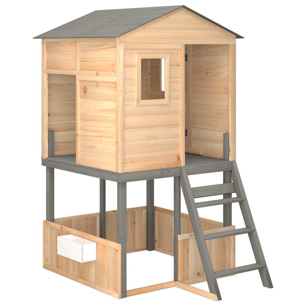 Conjunto de brincar para exterior madeira de abeto maciça