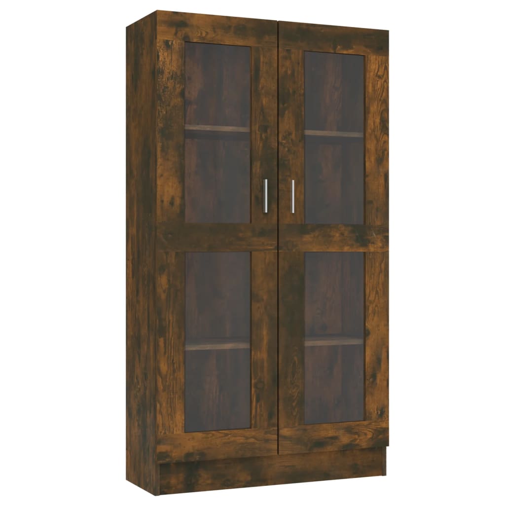 Vitrine 82,5x30,5x150 cm derivados de madeira carvalho fumado