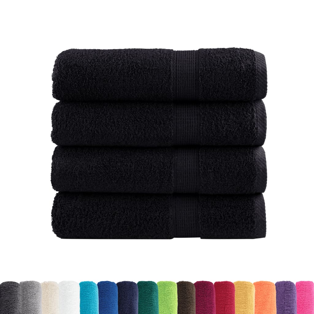 Toalhas de banho premium solund 4 pcs 100x150 cm 600 gsm verde