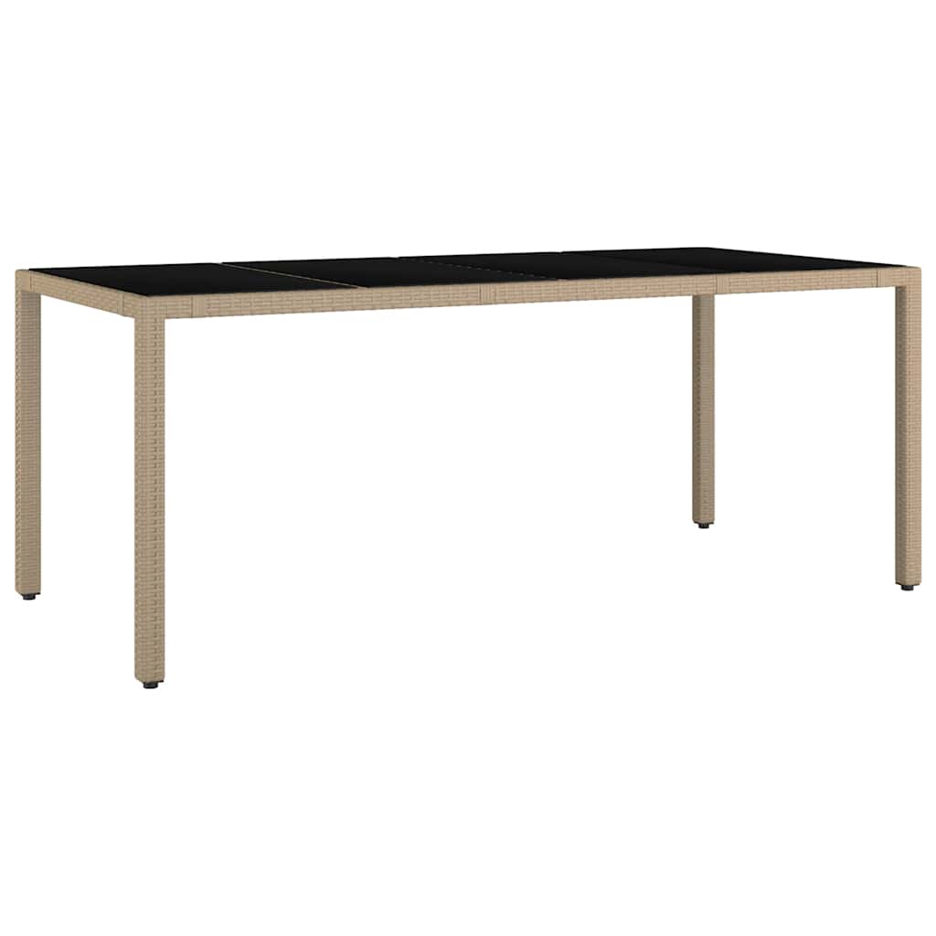 7 Pcs conjunto de bistrô para jardim c/ almofadões vime PE bege