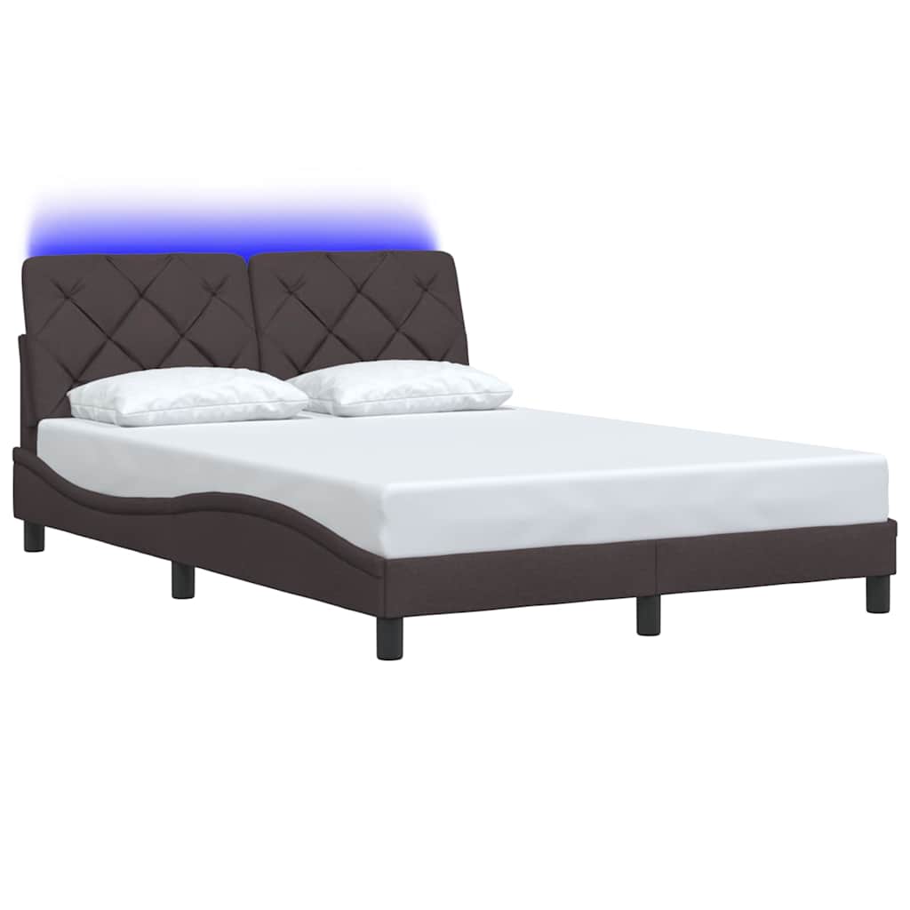 Estrutura de cama com LED sem colchão 120x200 cm tecido