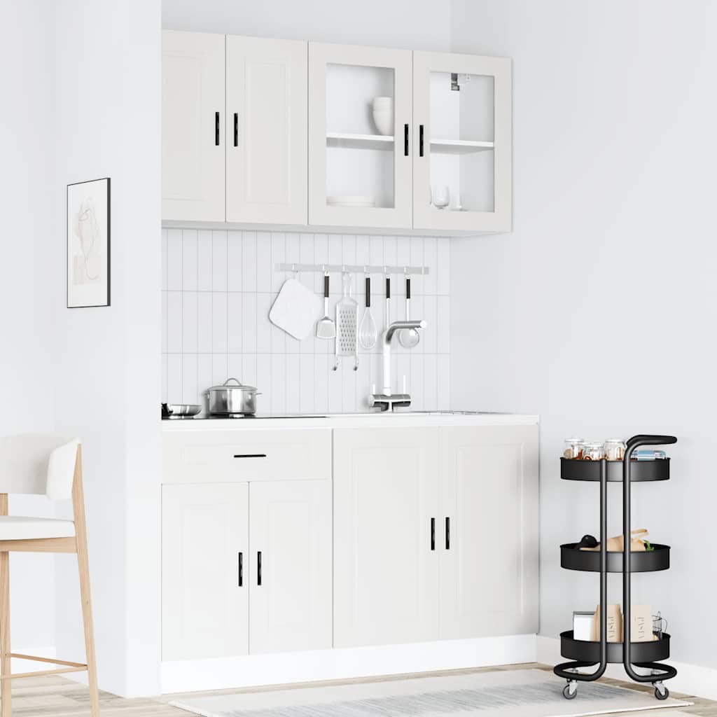 4 Peças armário de cozinha conjunto porto branco