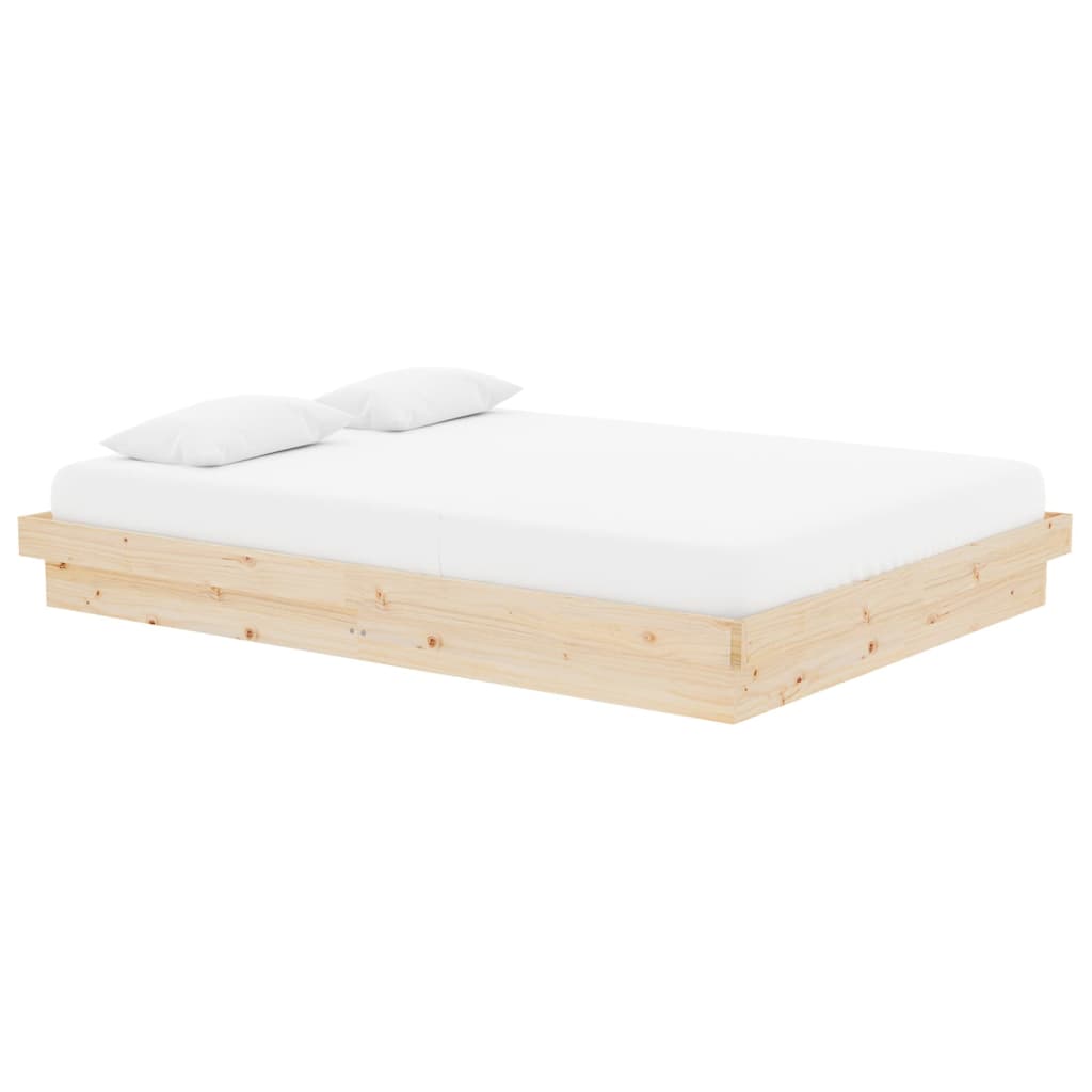 Estrutura de cama 140x190 cm madeira maciça