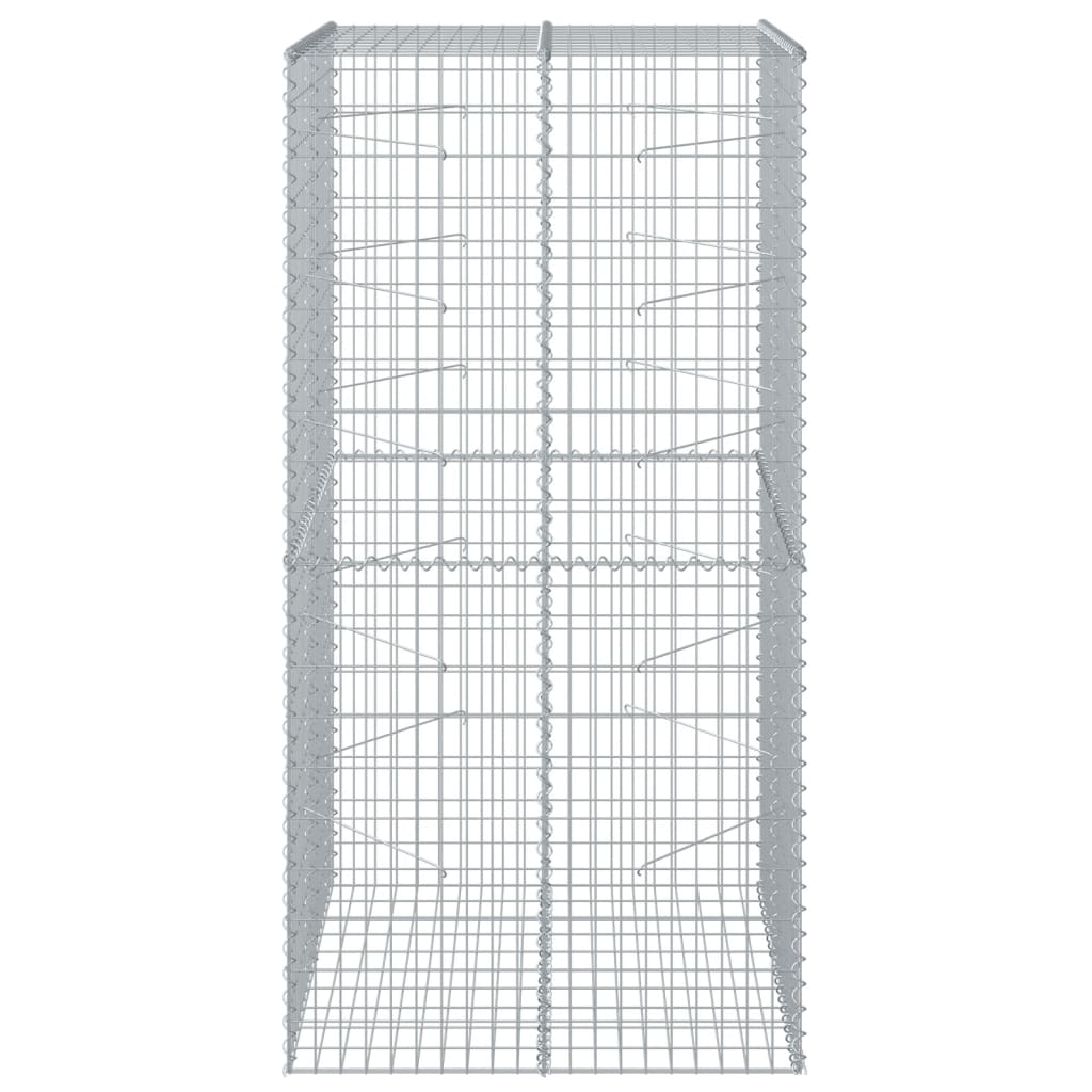 Cesto gabião com cobertura 100x100x200 cm ferro galvanizado