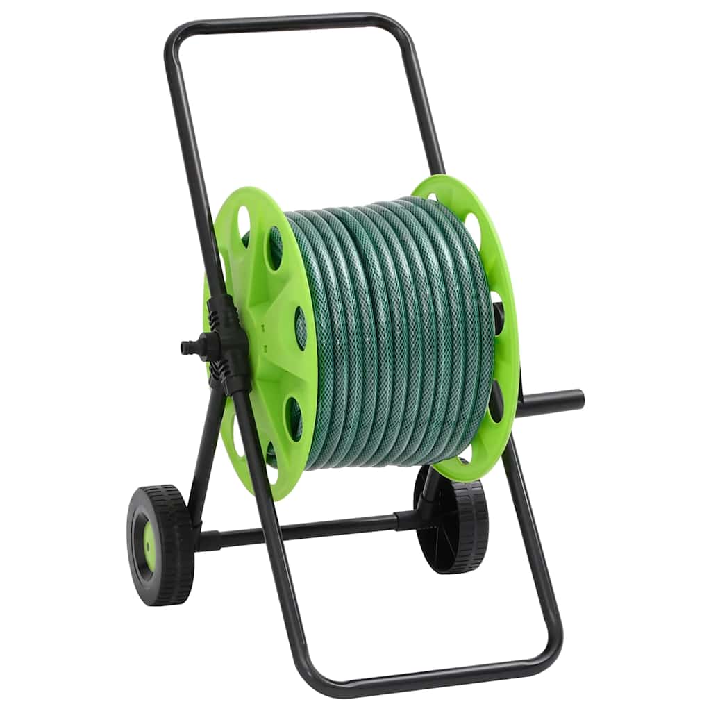 Carrinho c/ conj. de encaixe de mangueira 0,5" 30 m PVC verde