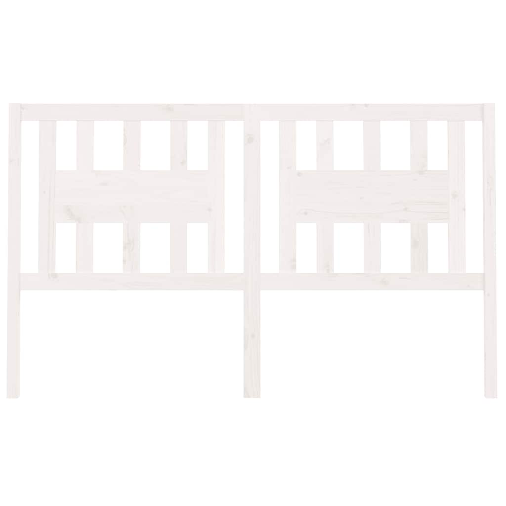 Cabeceira de cama 146x4x100 cm pinho maciço branco