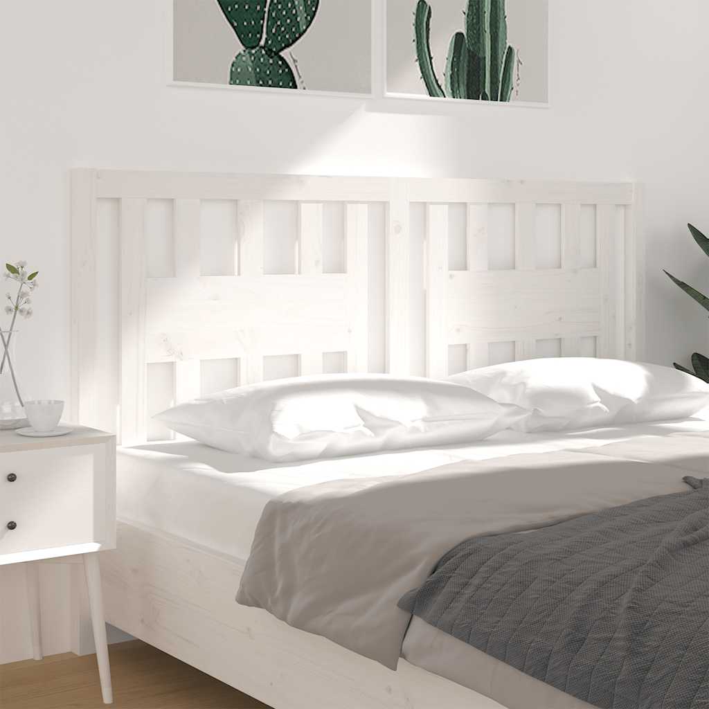 Cabeceira de cama 146x4x100 cm pinho maciço branco