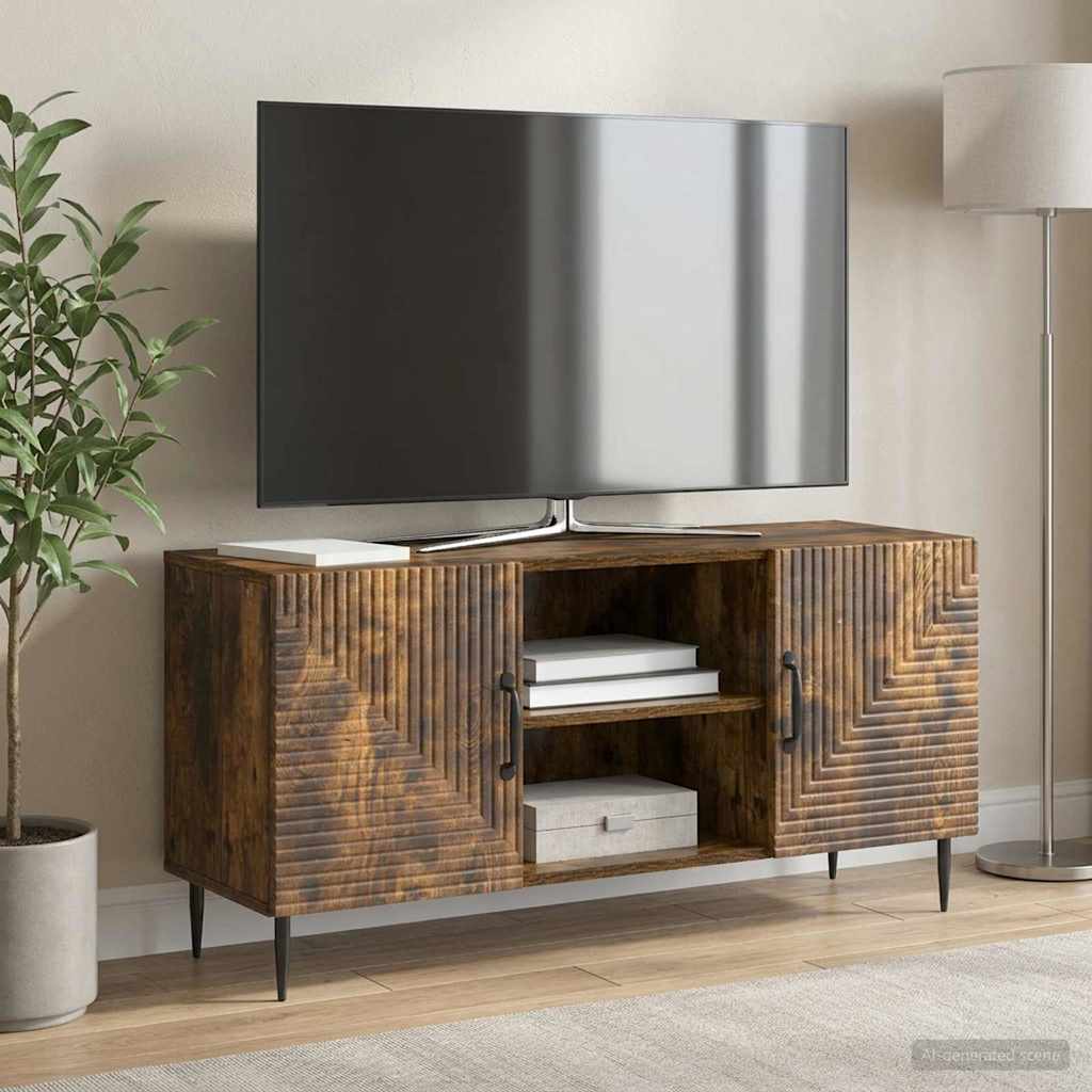 Gabinete para TV carvalho fumado 102 x 34,5 x 50 cm