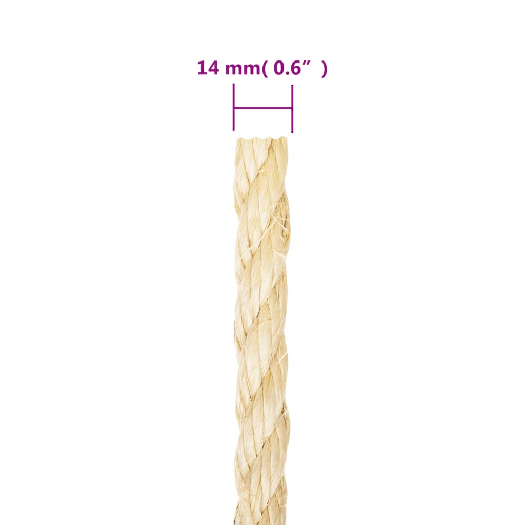 Corda 100% sisal 14 mm 25 m