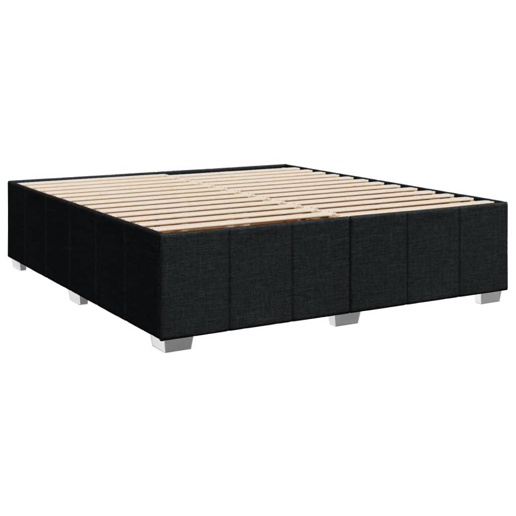 Estrutura de cama sem colchão 200x200 cm tecido preto