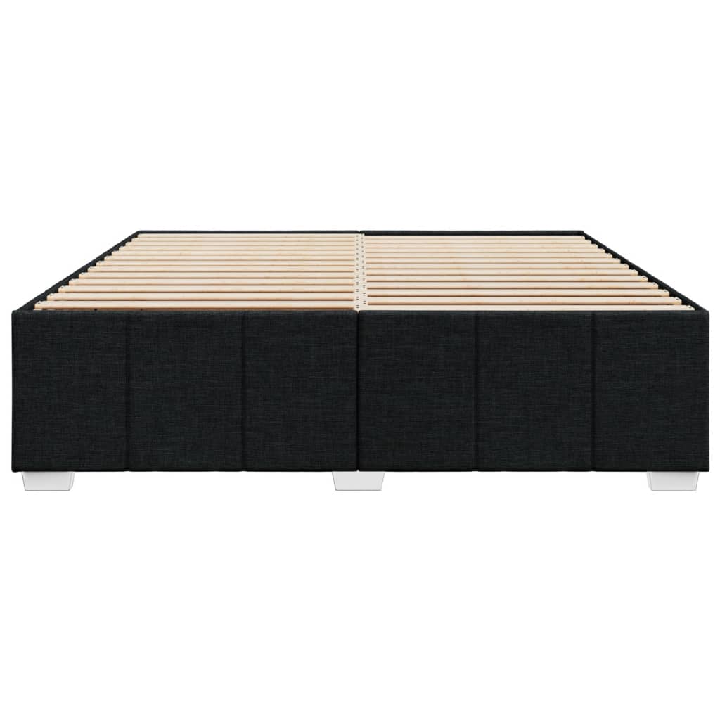 Estrutura de cama sem colchão 200x200 cm tecido preto