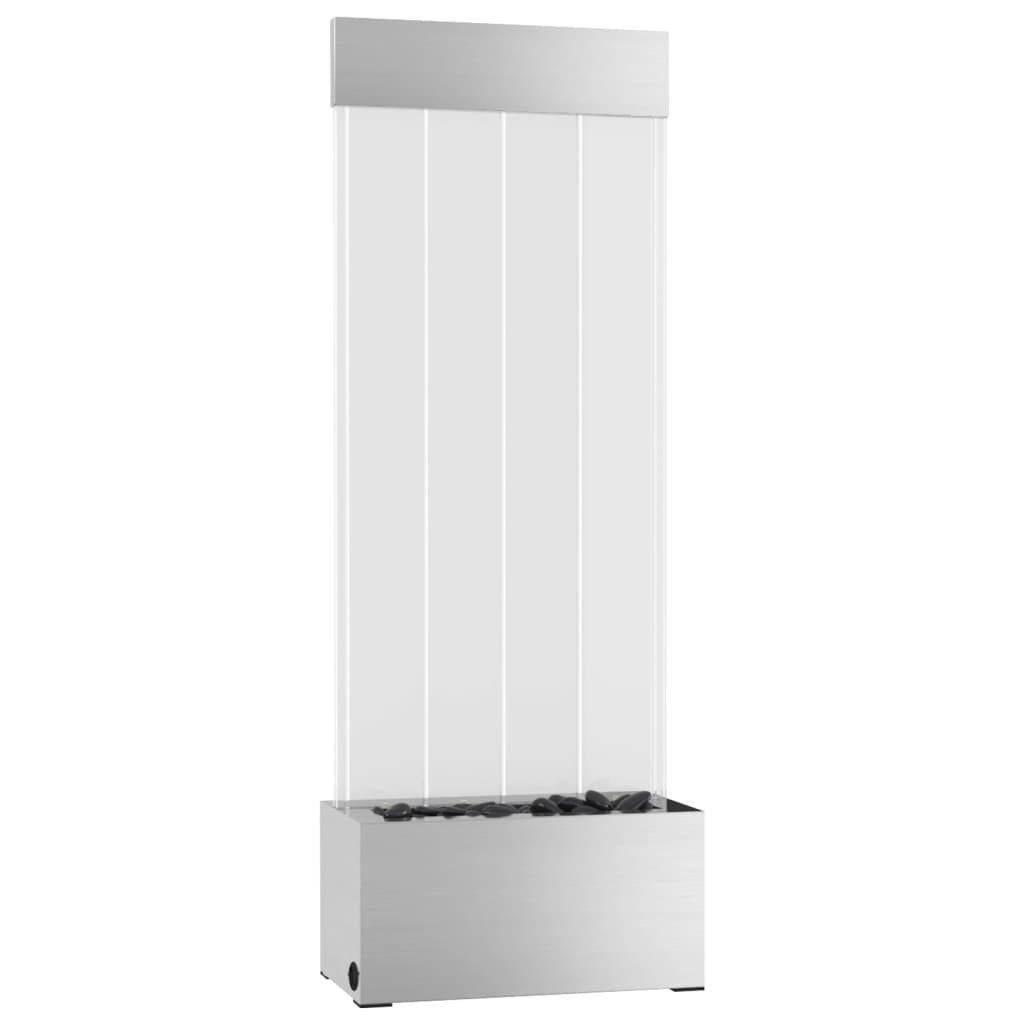 Coluna de bolhas com leds RGB 110 cm aço inoxidável e acrílico