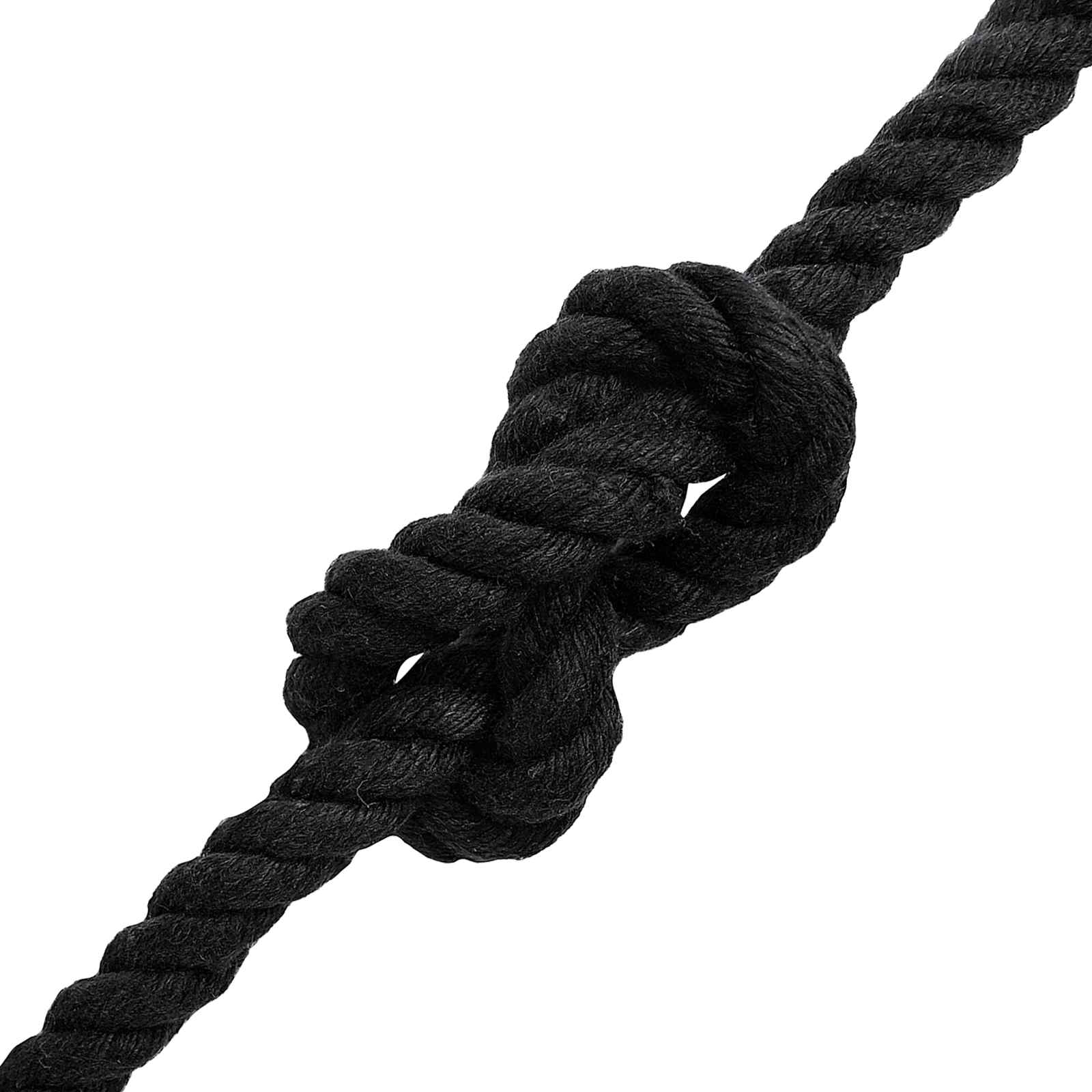 Corda de algodão 12 mm 250 m preto 100% algodão