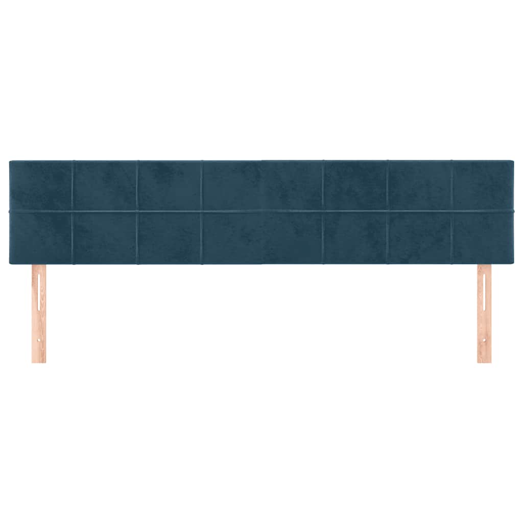 Cabeceiras azul-escuro 200x5x78/88 cm veludo