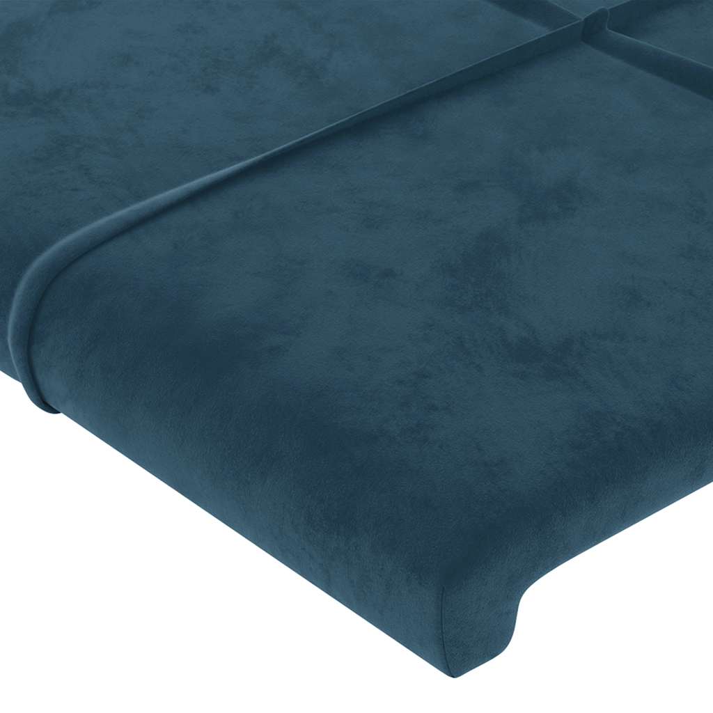 Cabeceiras azul-escuro 200x5x78/88 cm veludo