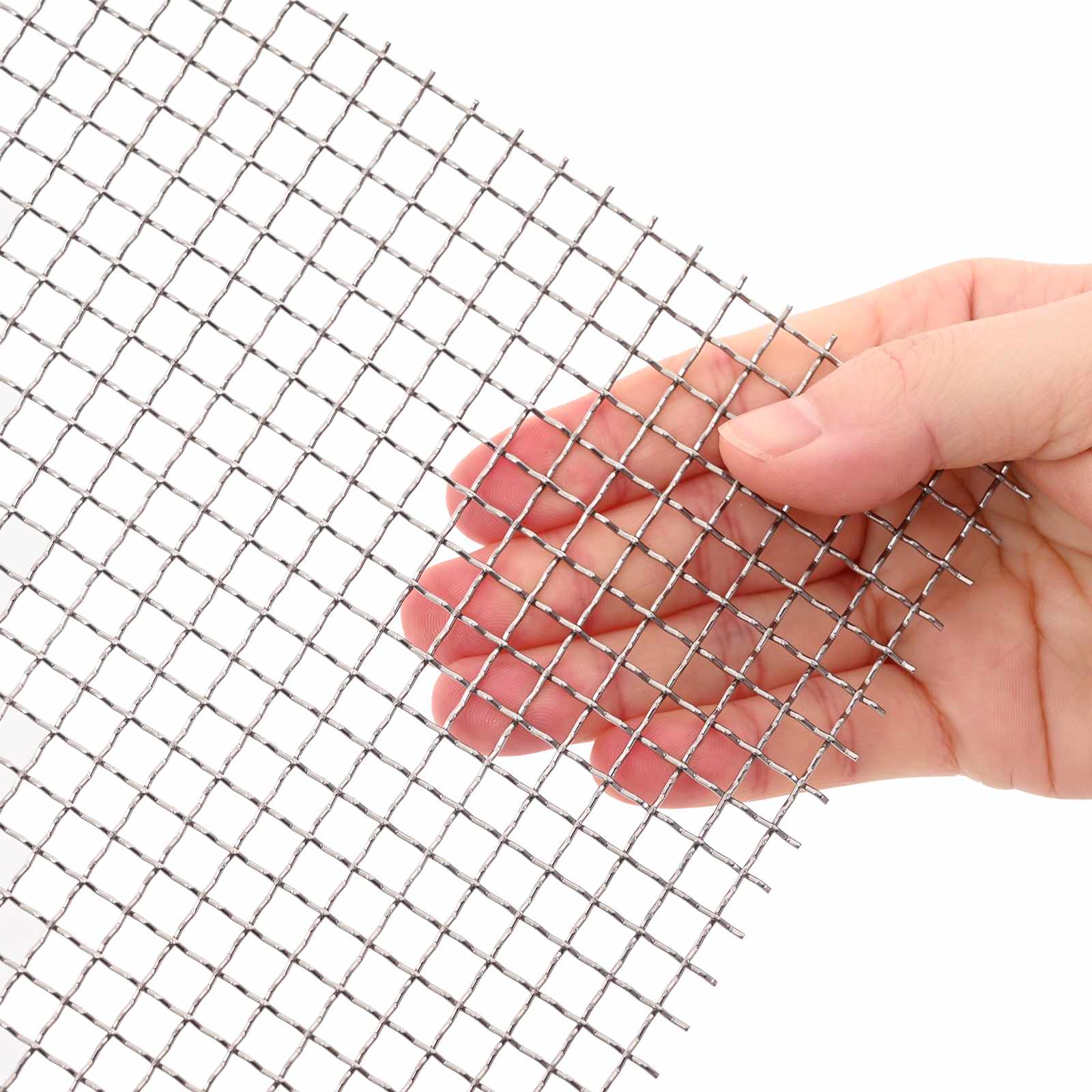 Tela de malha 100 x 500 cm 3 mesh aço inoxidável 201 prateado