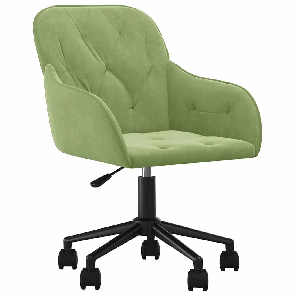 Cadeiras de jantar giratórias 2 pcs veludo verde-claro