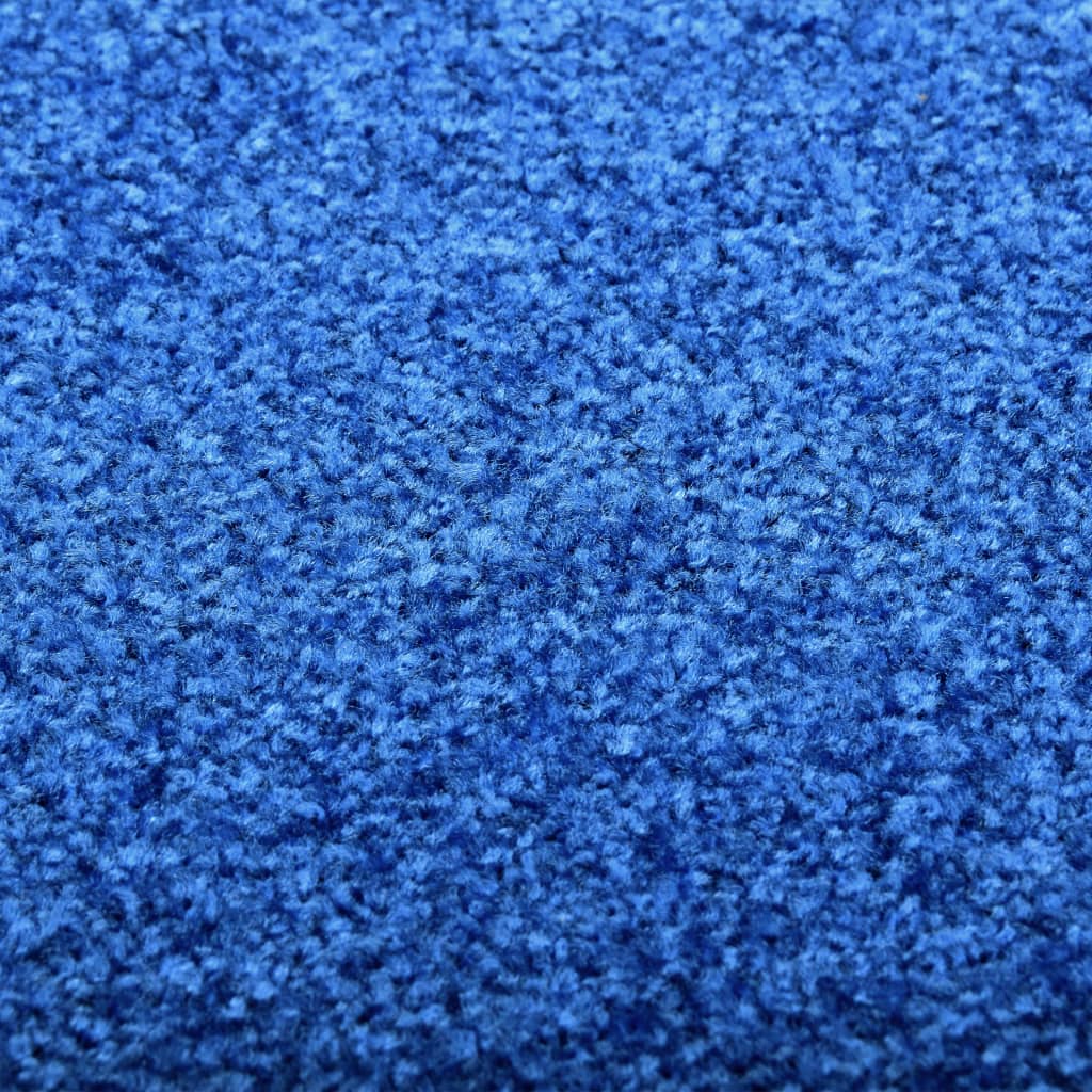 Tapete de porta lavável 60x90 cm azul