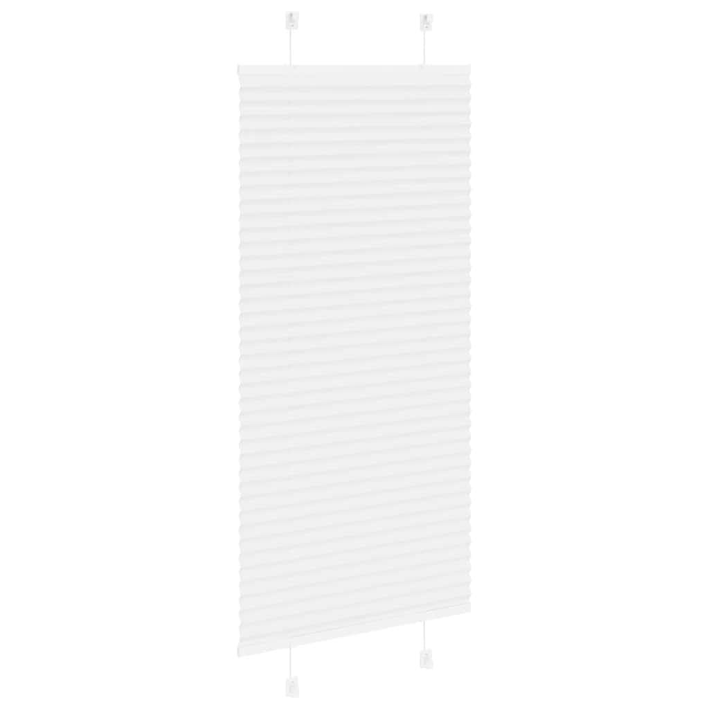 Branco plissada cega 65x100 cm largura tecido 64,4 cm poliéster