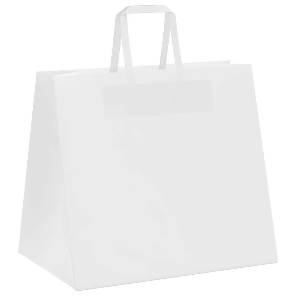 Sacos de papel 50 unid com alças branco 32x22x28 cm