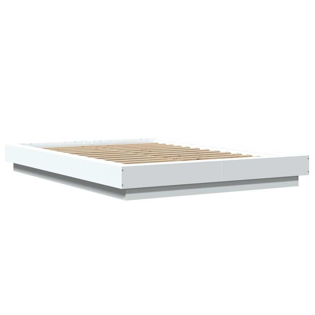 Estrutura de cama 135x190 cm derivados de madeira branco