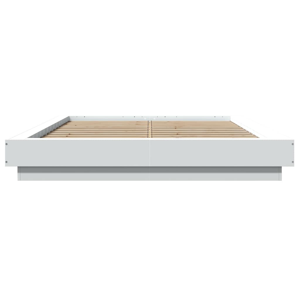 Estrutura de cama 135x190 cm derivados de madeira branco