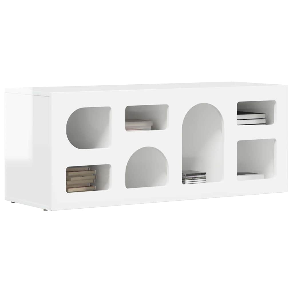 Gabinete para TV elst 100 x 35 x 40 cm branco brilhante