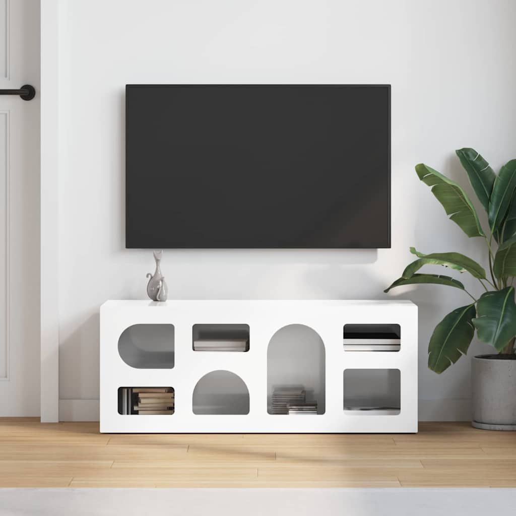 Gabinete para TV elst 100 x 35 x 40 cm branco brilhante