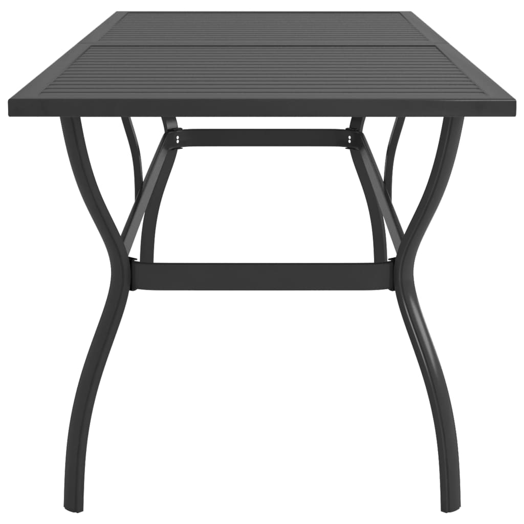 Mesa de jardim 190x80x72 cm aço antracite