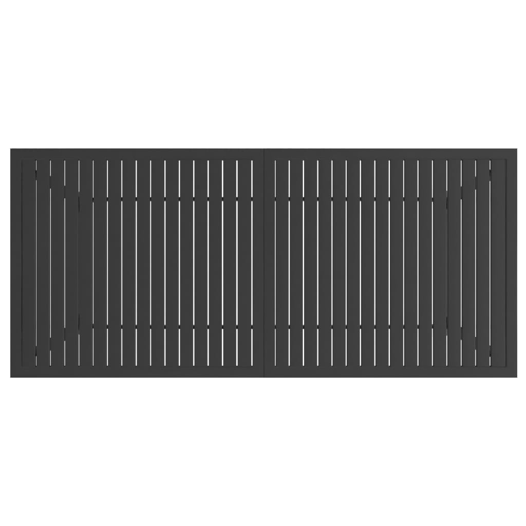 Mesa de jardim 190x80x72 cm aço antracite